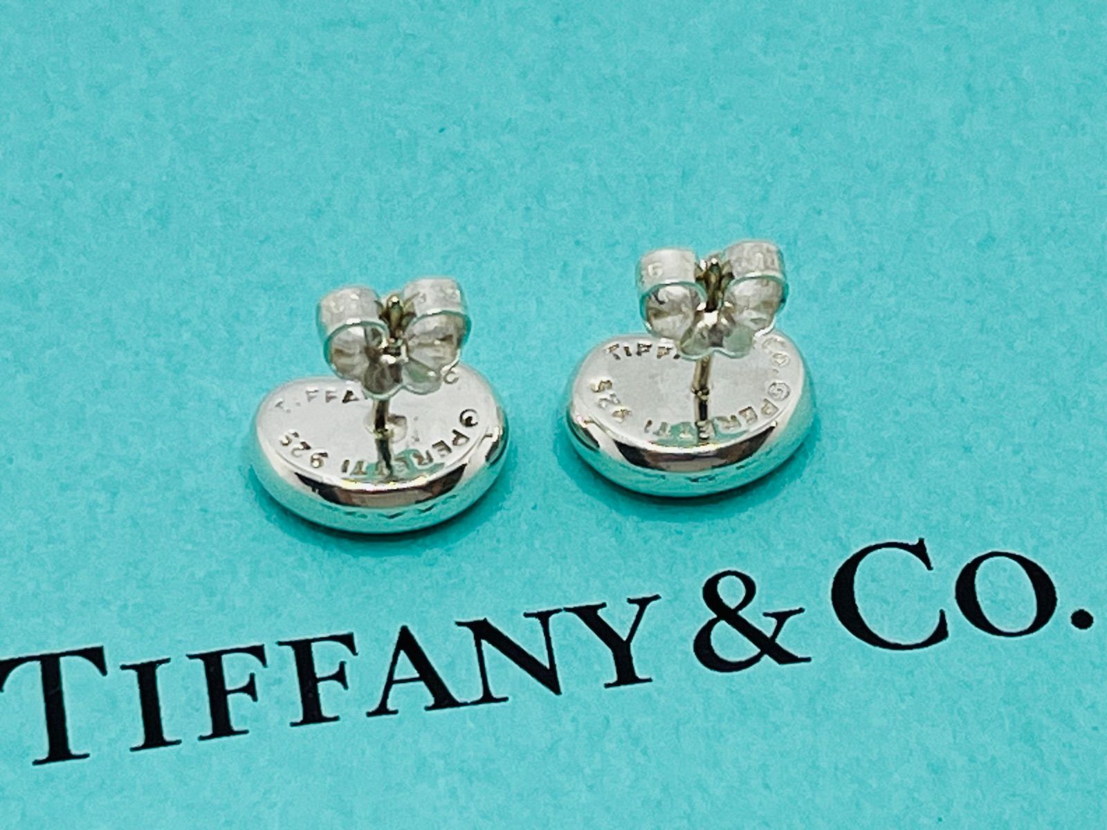 a040 送料無料 Tiffany&Co. 美品 ティファニー ビーン ピアス シルバー