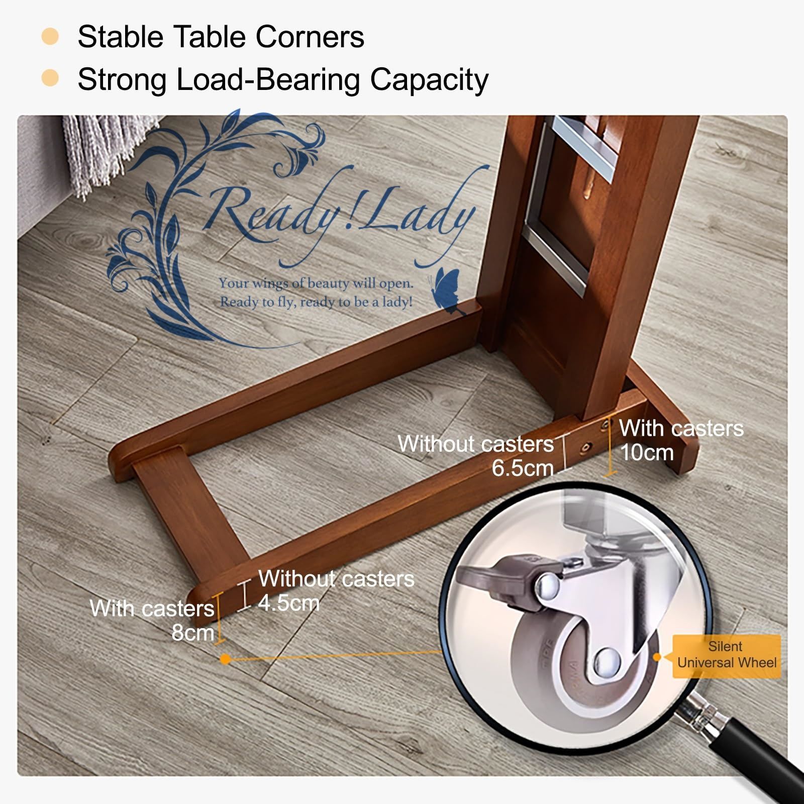 昇降式 折りたたみ式モバイルベッドサイドコンピュータテーブル