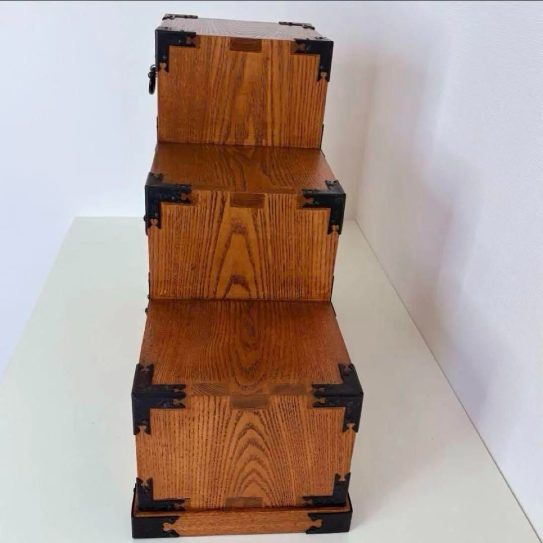 折りたたみ式 薬箪笥 多引出 年代物 インテリア アンティーク 昭和