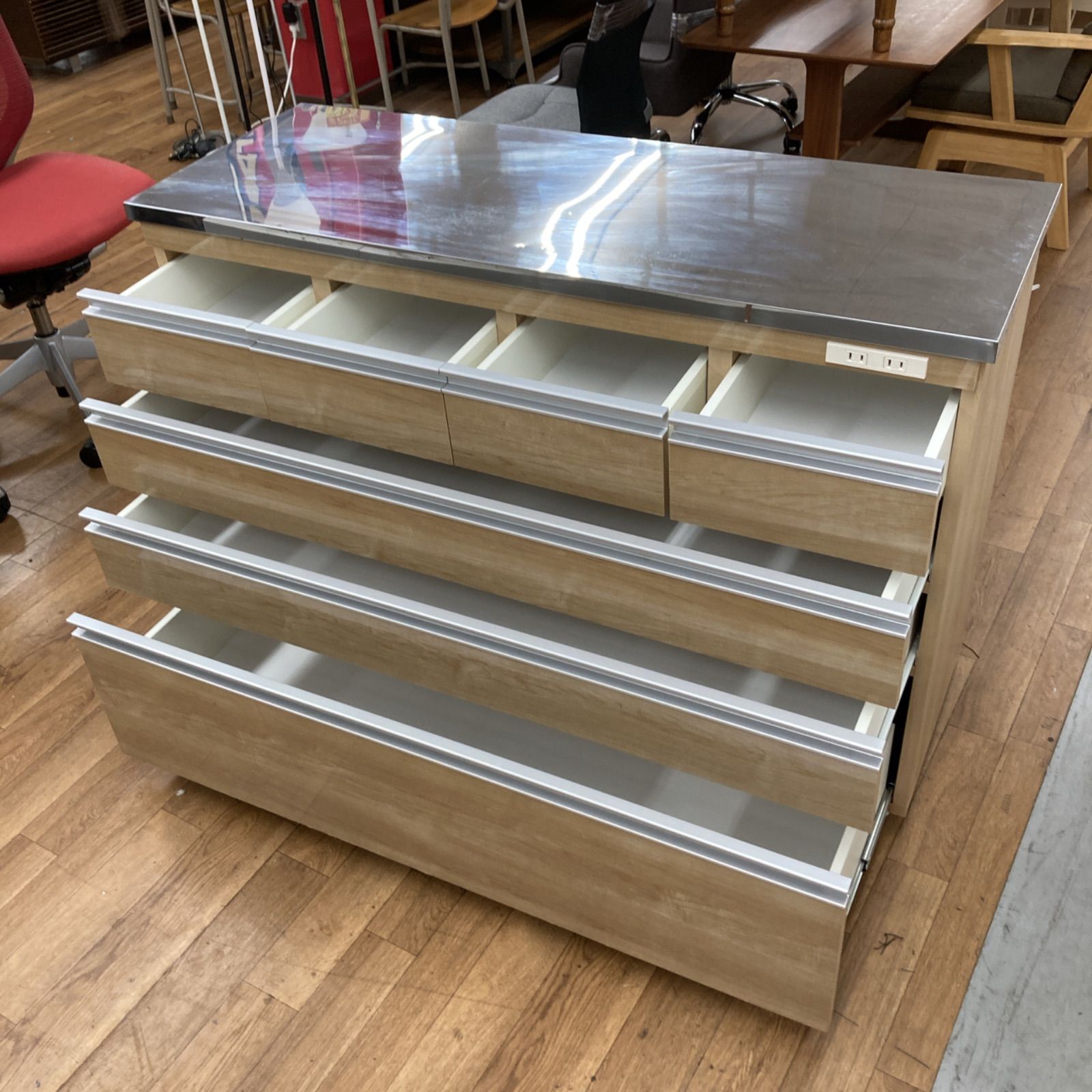 天板ステンレス 幅120.5cm