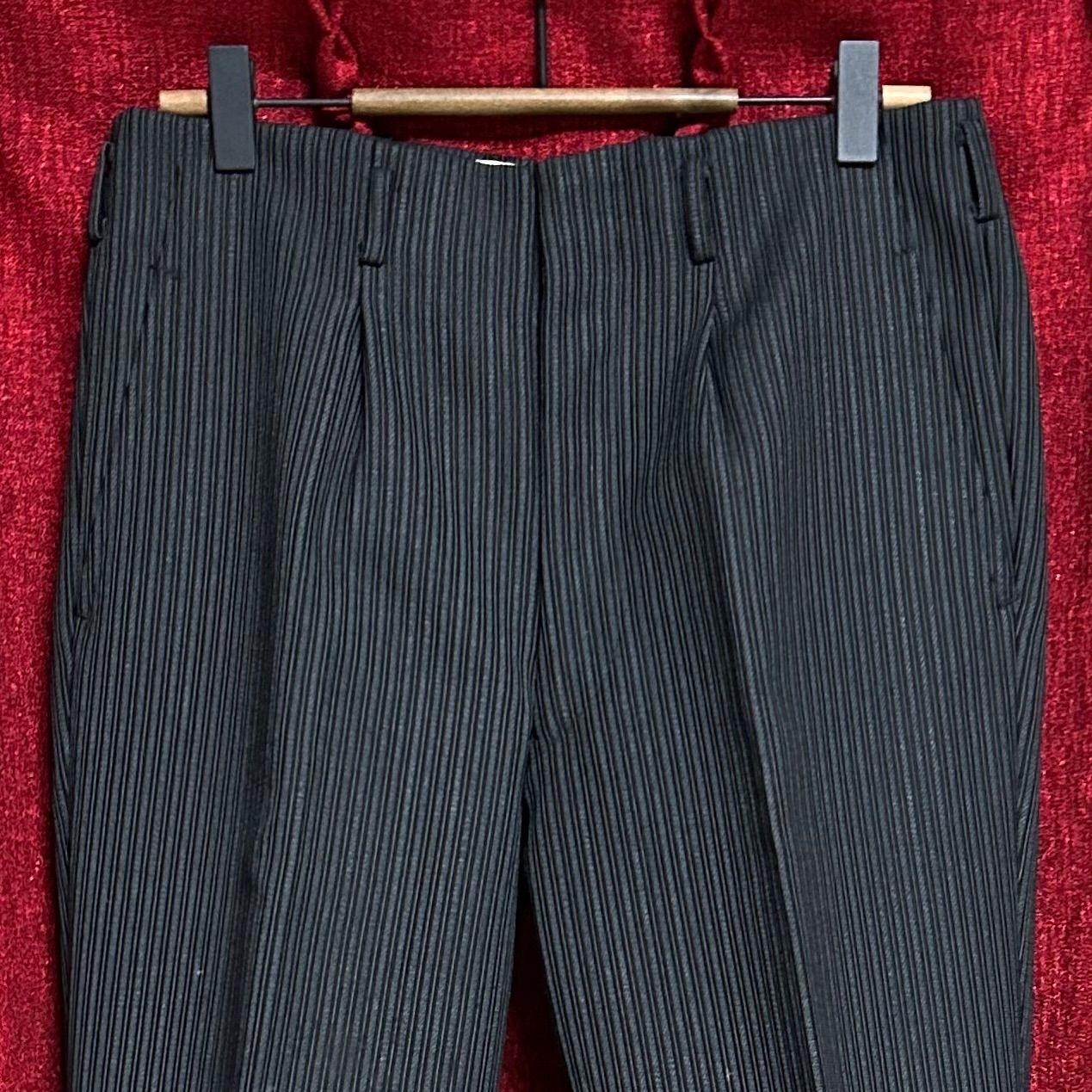 70S 極厚生地 ヴィンテージ ストライプ スラックス パンツ