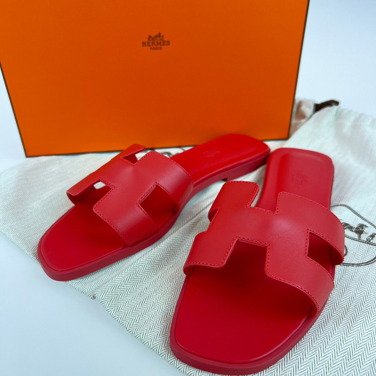 HERMES エルメス　ミュール　ヒール　レッド HERMES エルメスミュールヒールレッド