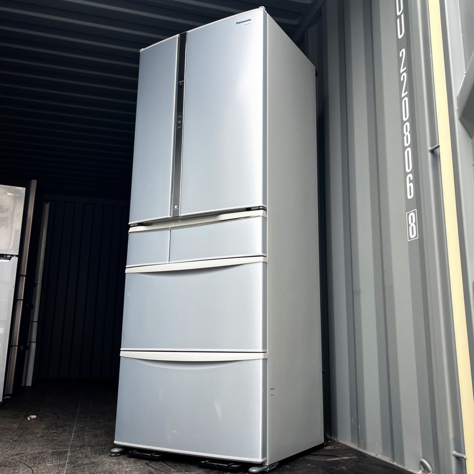 38取付無料！パナソニック自動製氷搭載！スタイリッシュシルバー6ドア冷蔵庫！ 38取付無料！パナソニック自動製氷搭載！スタイリッシュシルバー6ドア