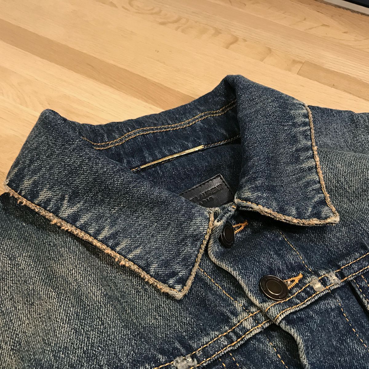 イヴサンローラン/デニムジャケット/Gジャン/XS/saintLaurent 楽天市場】サンローラン デニムジャケット Gジャン ダメージ加工