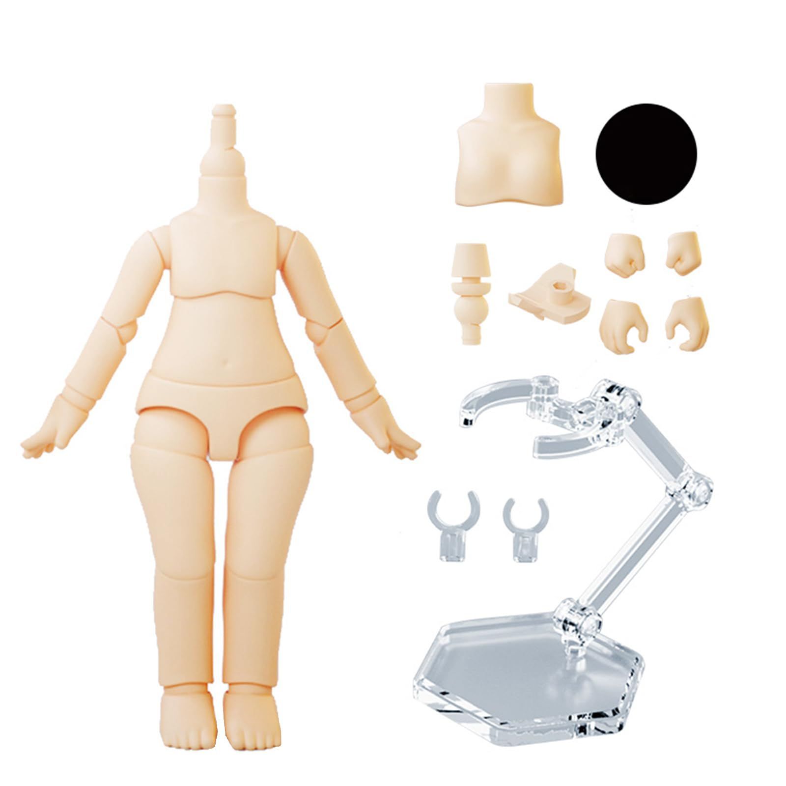 【特価商品】9.6cm ドールボディボディノーマルサイズGSC OB11 BJDドールボディジョイント可動人形モデルアクションフィギュア男の子と女の子のための新年の誕生日プレゼント YMY (ノーマルホ