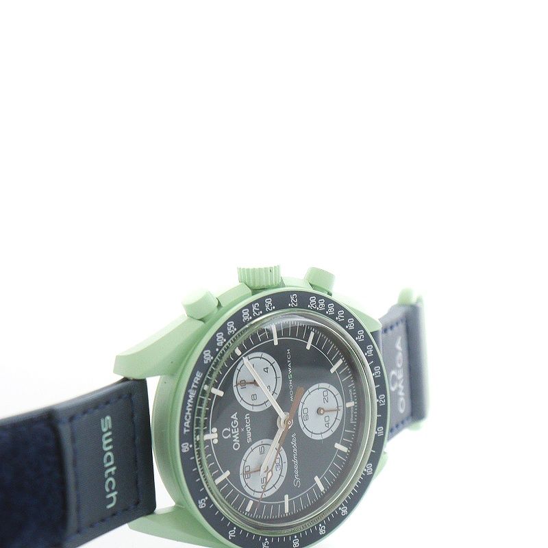 オメガ OMEGA × swatch スウォッチ ミッション オン アース 腕時計 アナログ 3針 クォーツ ライトグリーン SO33G100  /AN13 - メルカリ