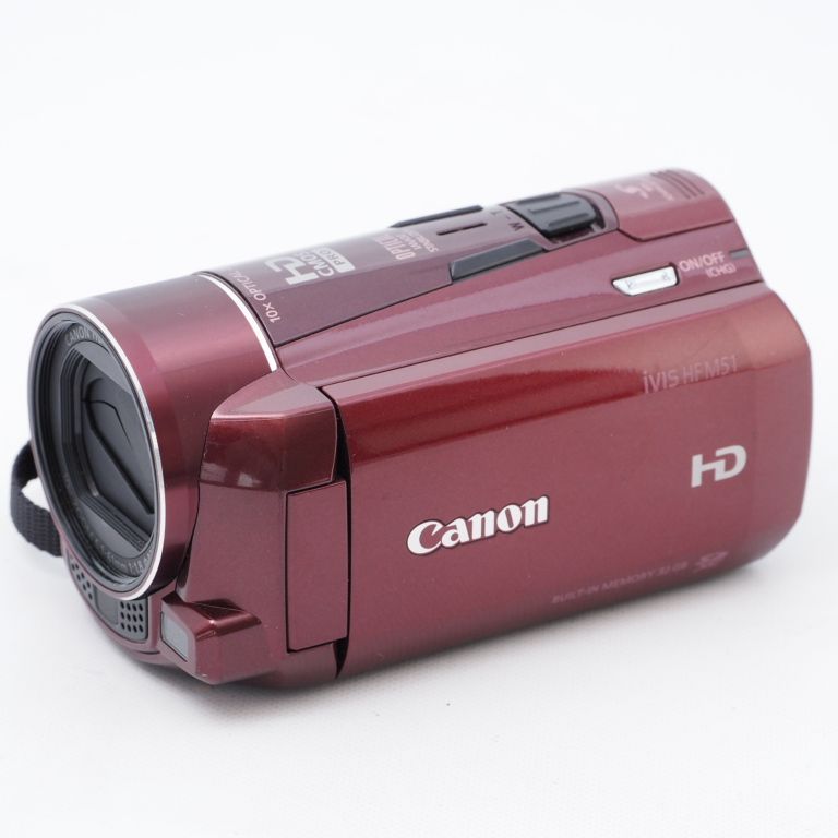 Canon キヤノン デジタルビデオカメラ iVIS HF M51 レッド 光学10倍
