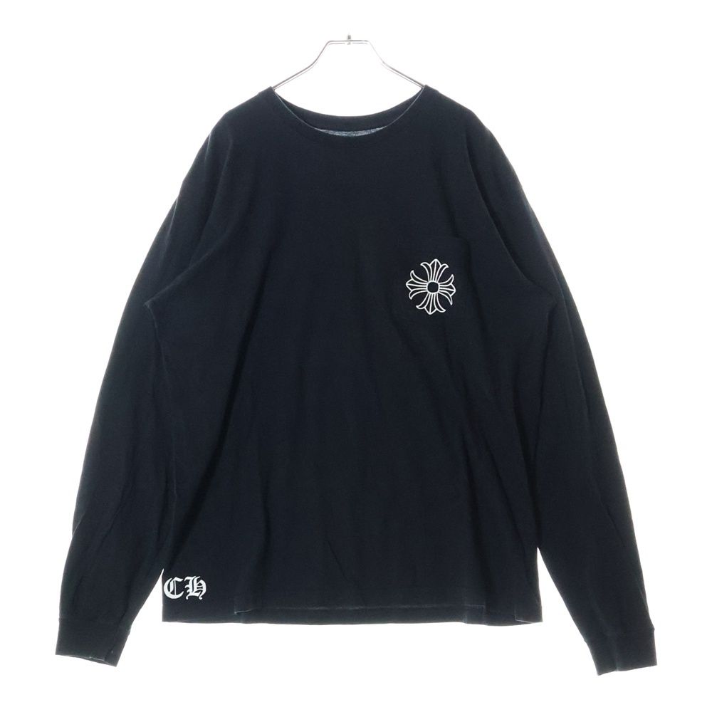 CHROME HEARTS ロンT ブラック サークルロゴ CHプラス TEE CHROME HEARTS (クロムハーツ) CH PLUS L/S Tee CHサークルロゴ