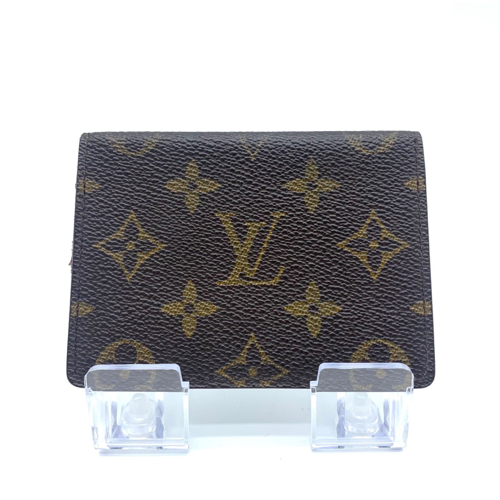 訳あり LOUIS VUITTON パスケース ポルト2カルトヴェルティカル モノグラム キャンバス カードケース 名刺入れ 二つ折り LV  ユニセックス ブラウン - メルカリ