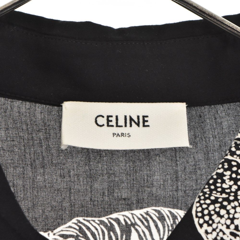 CELINE (セリーヌ) 22SS アニマル総柄長袖シャツ 2C718362Q ブラック