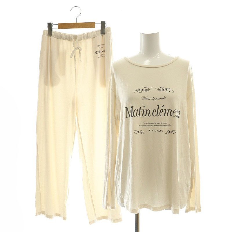 ジェラートピケ レーヨンロゴプルオーバーセットアップ