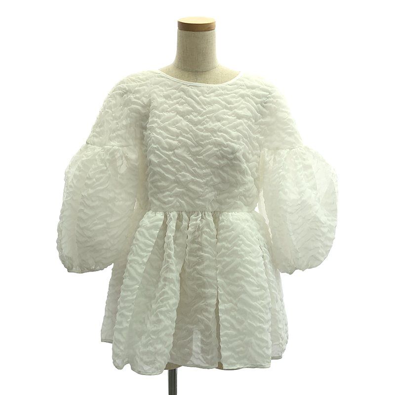 【美品】  Cecilie Bahnsen / セシリーバンセン | JERRY TOP / バックリボン パフスリーブ ギャザー ボリューム ブラウス | 8 | ホワイト | レディース 関税込*CECILIE BAHNSEN ジェリートップ ブラウス パフスリーブ