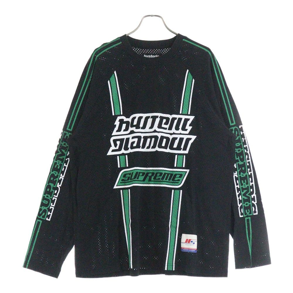 hysteric Supreme メッシュ長袖カットソー M ブラック/グリーン SUPREME (シュプリーム) 24AW ×HYSTERIC GLAMOUR Mesh L/S Top