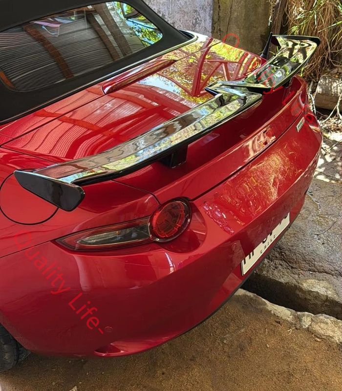 マツダ NDロードスター リアスポイラー リアウイング GTウイング リヤ スポイラー カナード ブラック