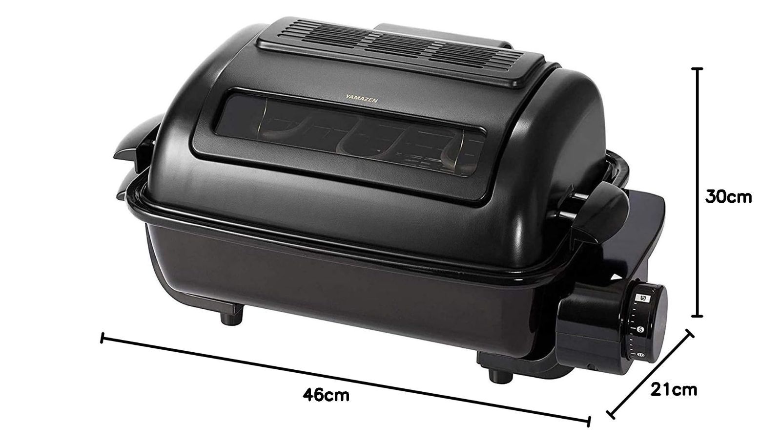 セール 山善 ワイドグリル フィッシュロースター マットブラック NFR-1100 MB