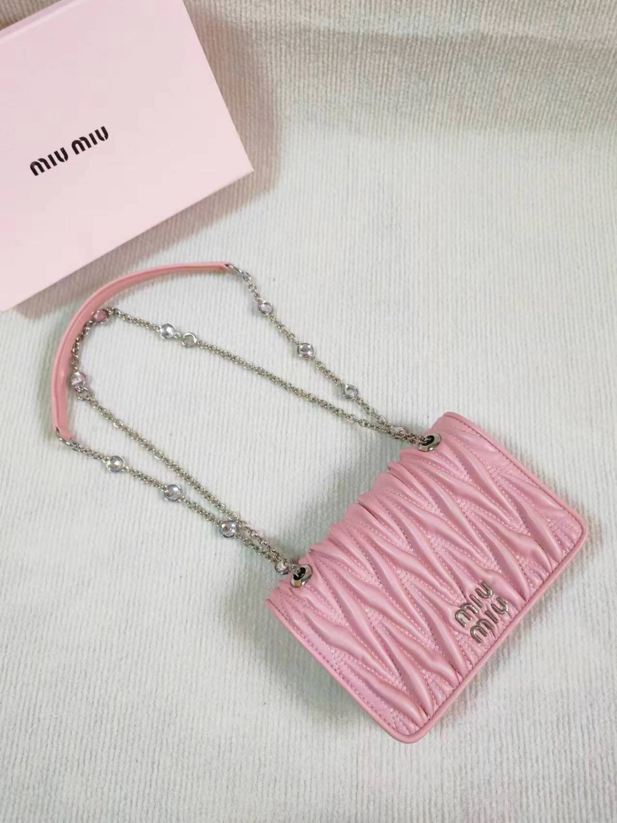 ★MIUMIU マテラッセナッパクリスタル ミニバッグ