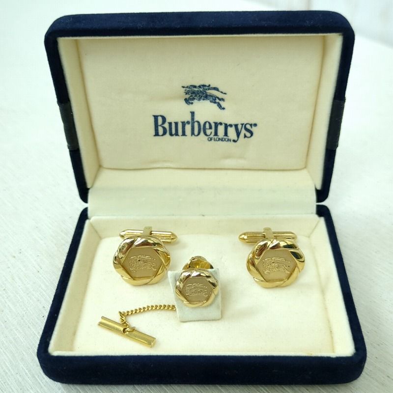 バーバリー 騎士 ネクタイピン カフリンクス セット ゴールドカラー バーバリー 騎士 ネクタイピン カフリンクス セット ゴールドカラー
