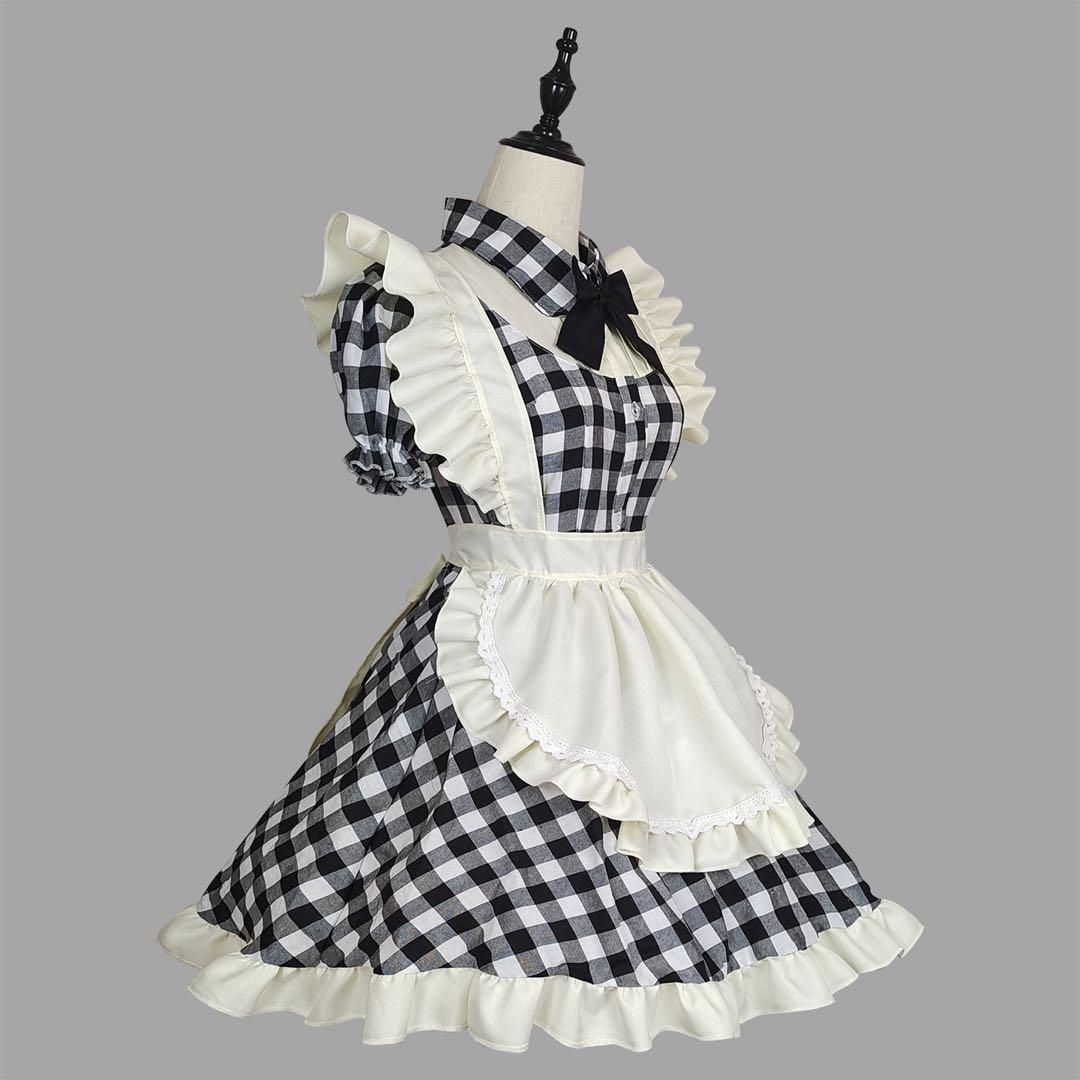 メイド服 フリルエプロン　コスプレ Amazon.co.jp: 【Sanjucos】 メイド服 コスプレ メイド ショート