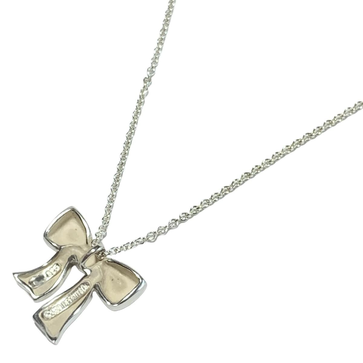 TIFFANY&Co.(ティファニー) ネックレス シルバー リボン - メルカリ