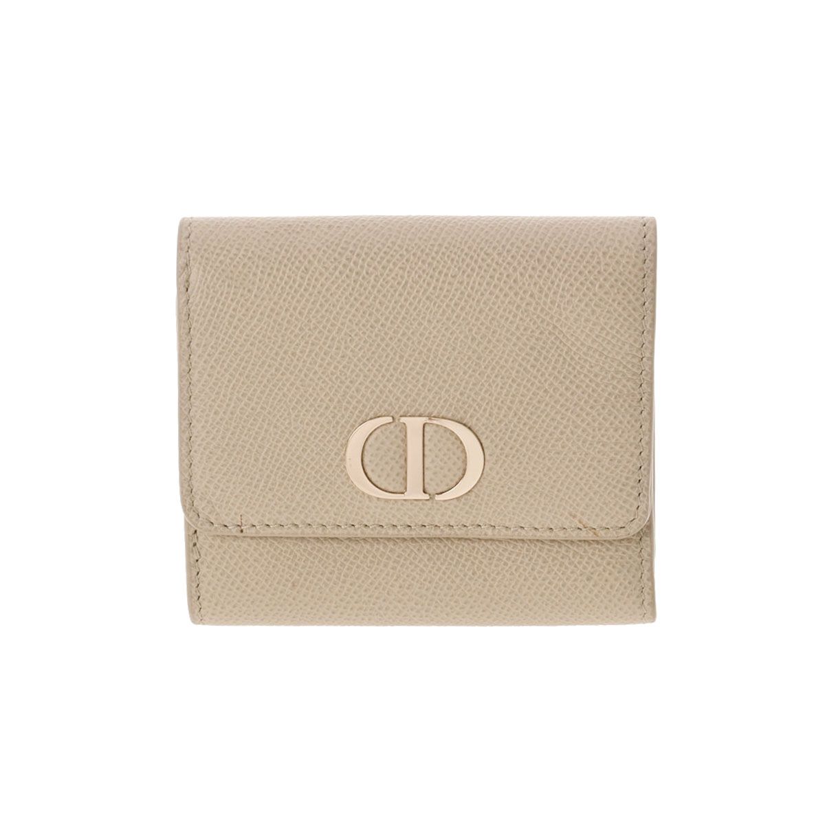 Lady Dior Lotus ウォレット ベージュ エナメル 三つ折り 財布 【公式 