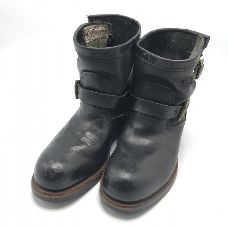 中古】CHIPPEWA ショートエンジニアブーツ 8E ブラック チペワ[10 