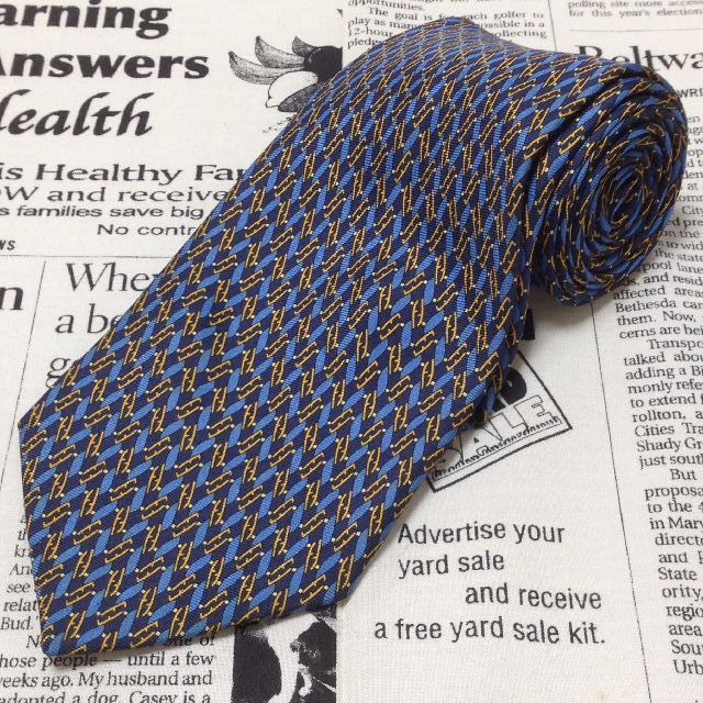 フェンディ FENDI 微光沢 ネクタイ イタリア製 シルク パターン柄 ミックス H-006827 ゆうパケット