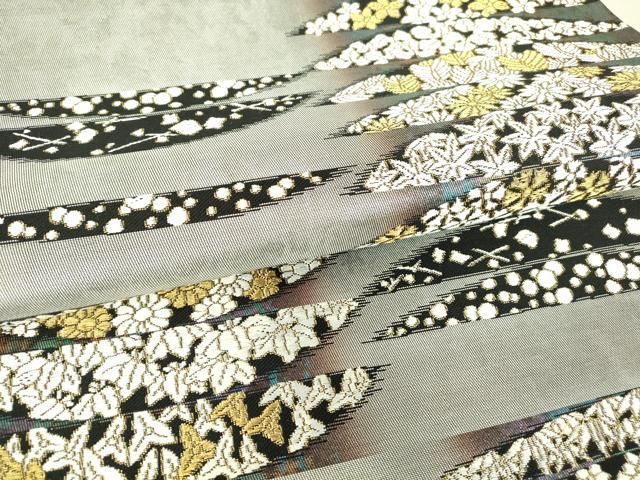 O0258 美品 逸品 粋 引き箔 螺鈿 正絹 袋帯 O0258 美品 逸品 粋 引き箔 螺鈿 正絹 袋帯 着物・浴衣