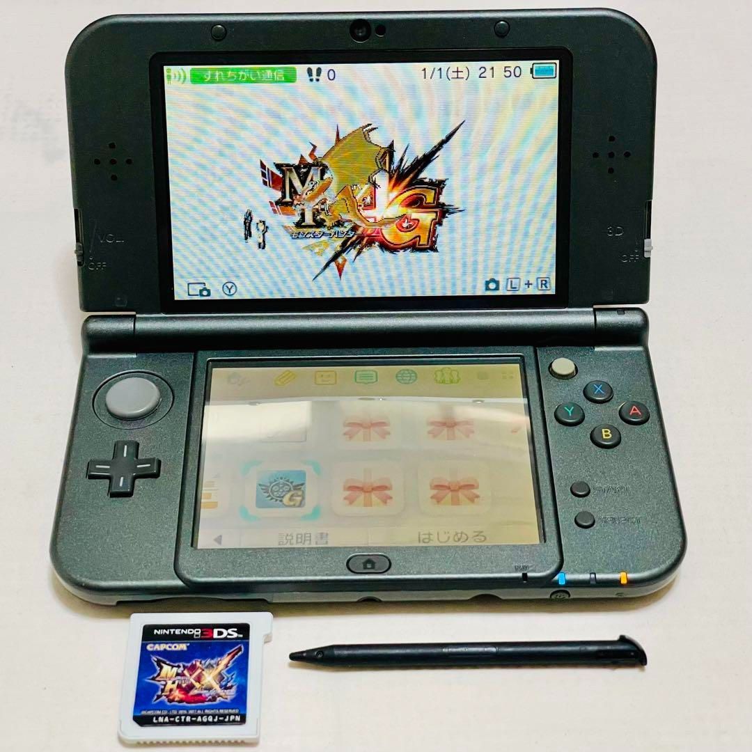 中古】New ニンテンドー 3DS LL本体 ブラック モンスターハンター