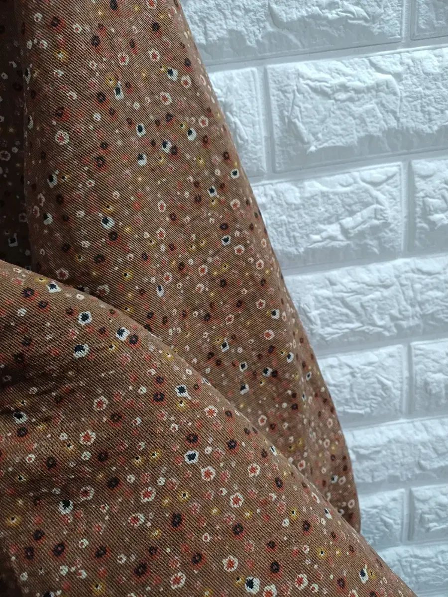 小花柄キルティング フード付きロングコート