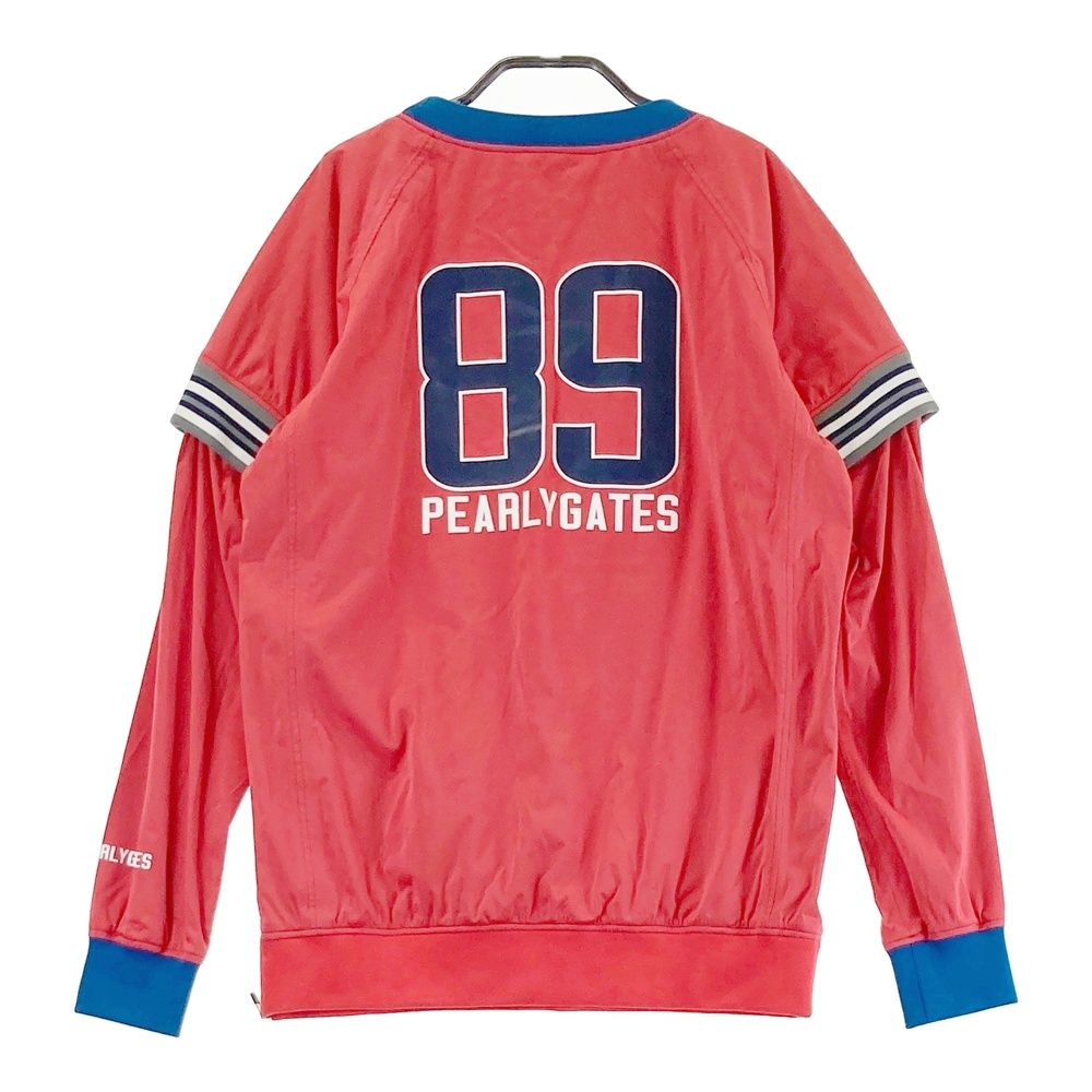 サイズ 1 PEARLY GATES パーリーゲイツ 2WAYスニードジャック エンブレムプリント レッド系 240101494113 ゴルフウェア レディース ストスト