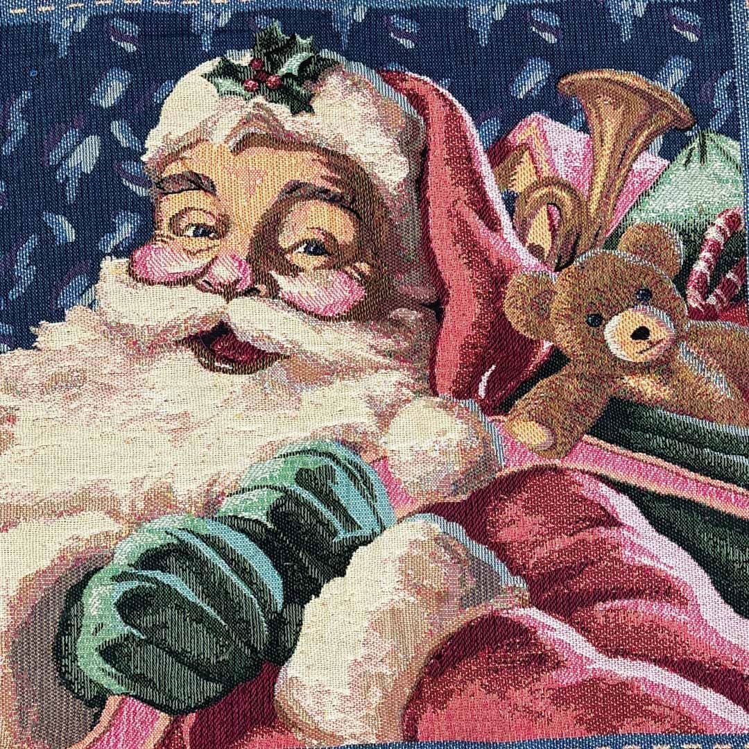 vintageラグ カーペット サンタ ポートレート クリスマス 2064