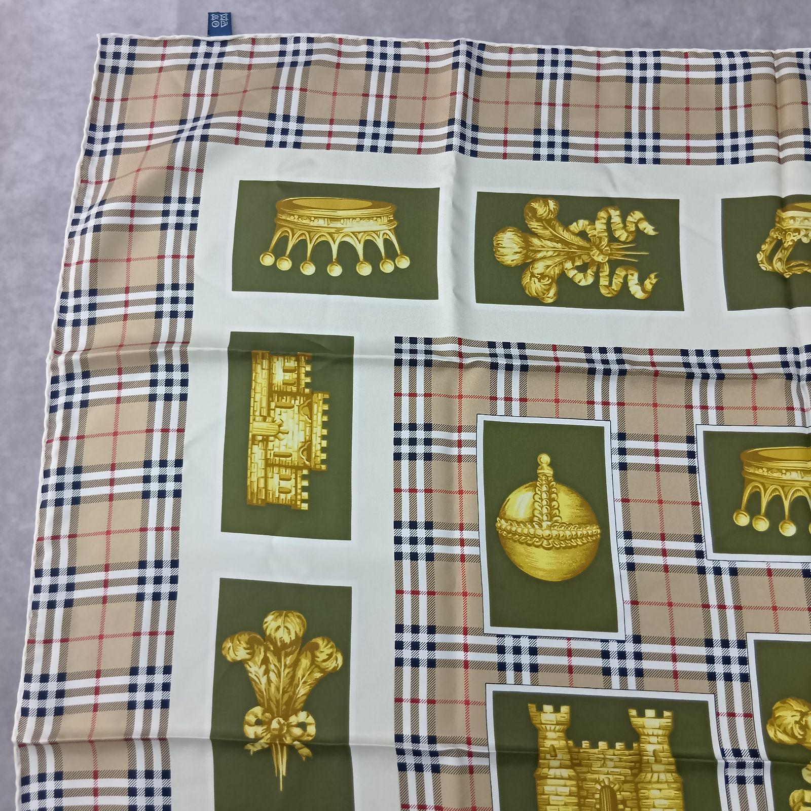 Burberrys バーバリーズ シルクスカーフ アップル ベージュ レア柄美品