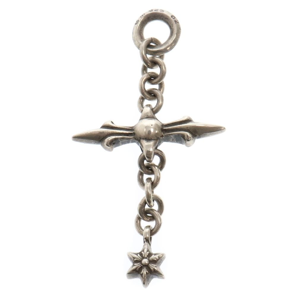 CHROME HEARTS クロムハーツ ROLY CROSS ローリークロス チャーム シルバーネックレストップ
