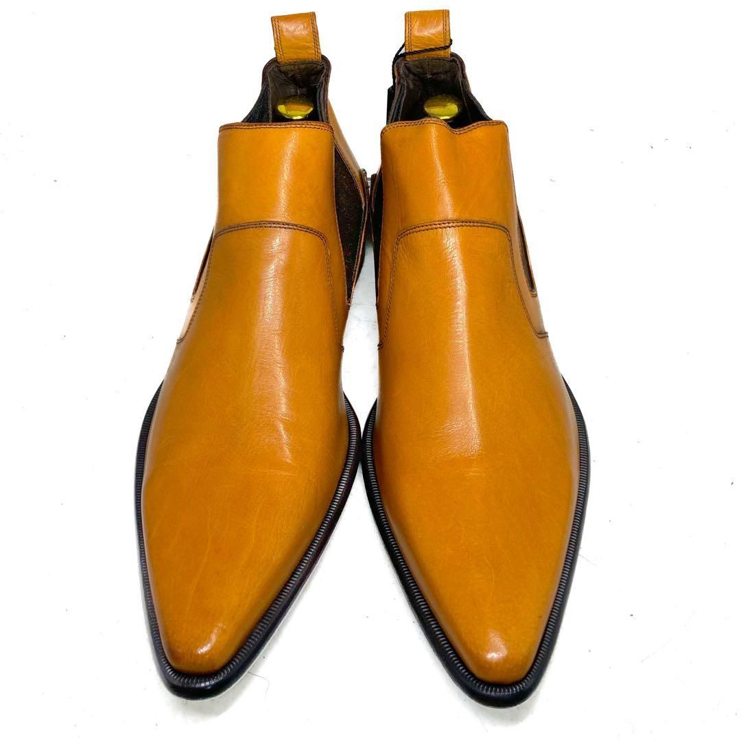 ♥ 展示品 DOLCE&GABBANA レザーサイドゴアブーツ 茶 ブラウン 26.5cm