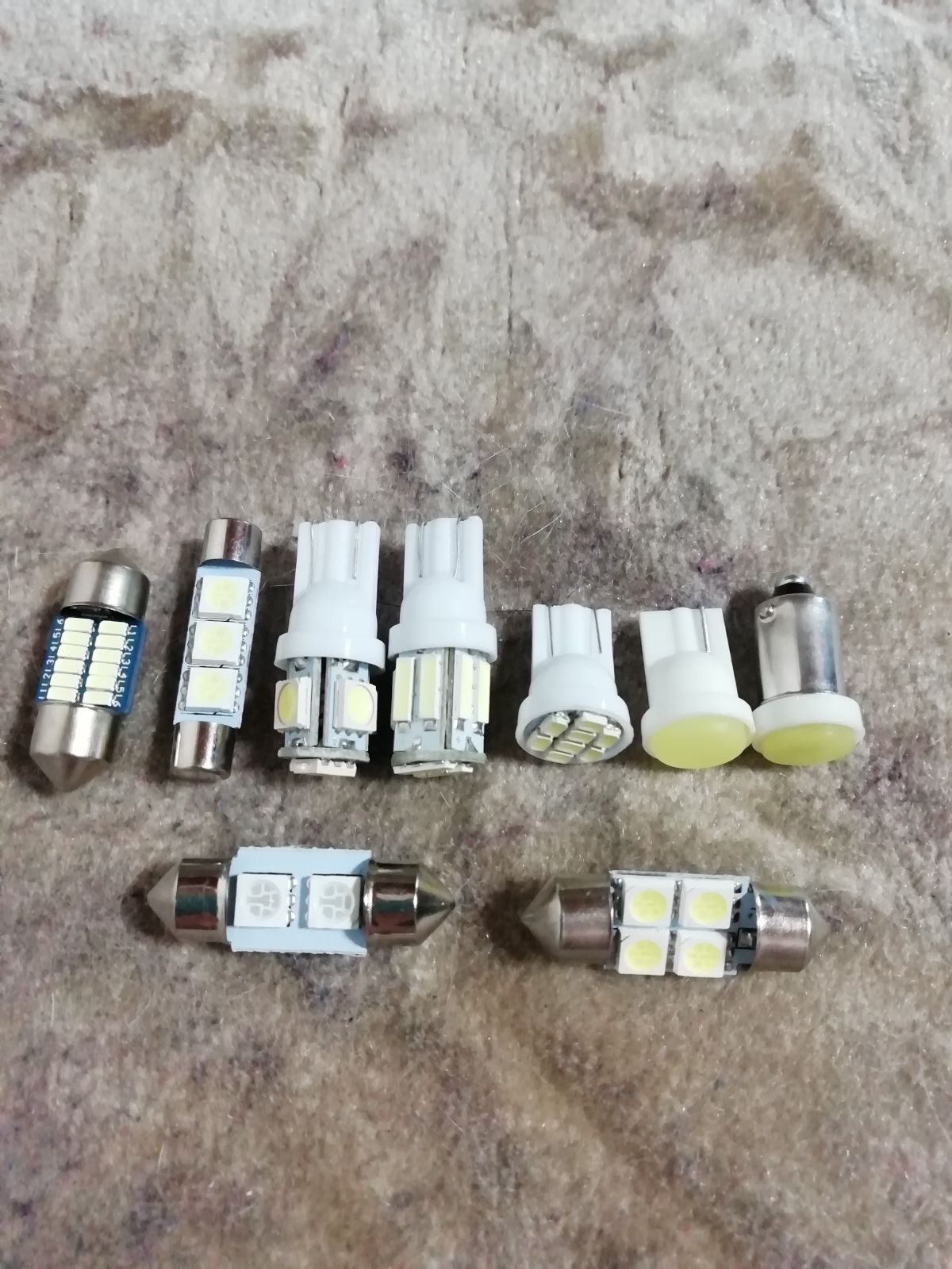 ダイハツ タントカスタム (LA600S/LA610S 前期) 対応 LED フロントルームランプ用LEDバルブ3点セット 11-H-30