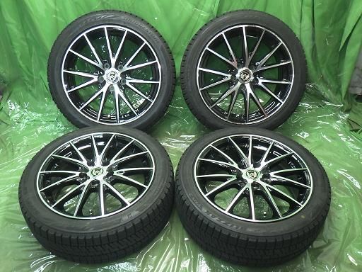 【中古】BRIDGESTONE スタッドレス  22年製  バリ山 Weds RIZLEY 17インチ ブリヂストンブリザックVRX2