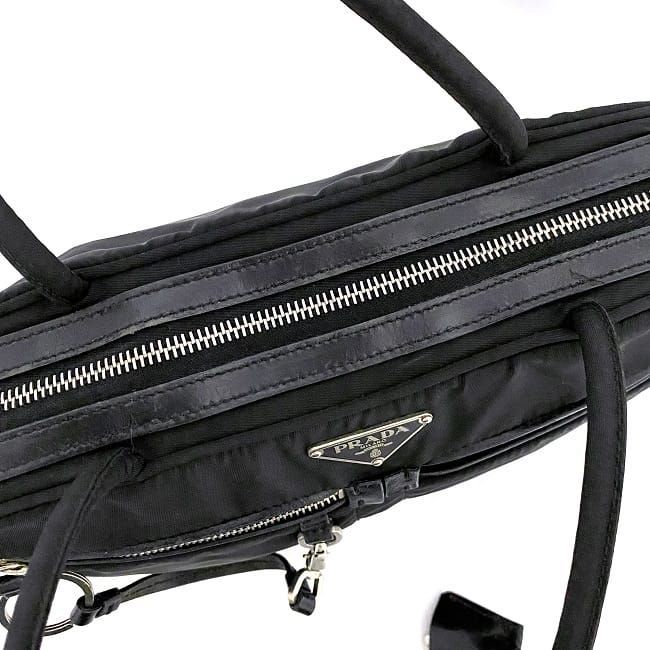 プラダ ミニ ボストンバッグ ブラック テスート BR1554 ハンドバッグ