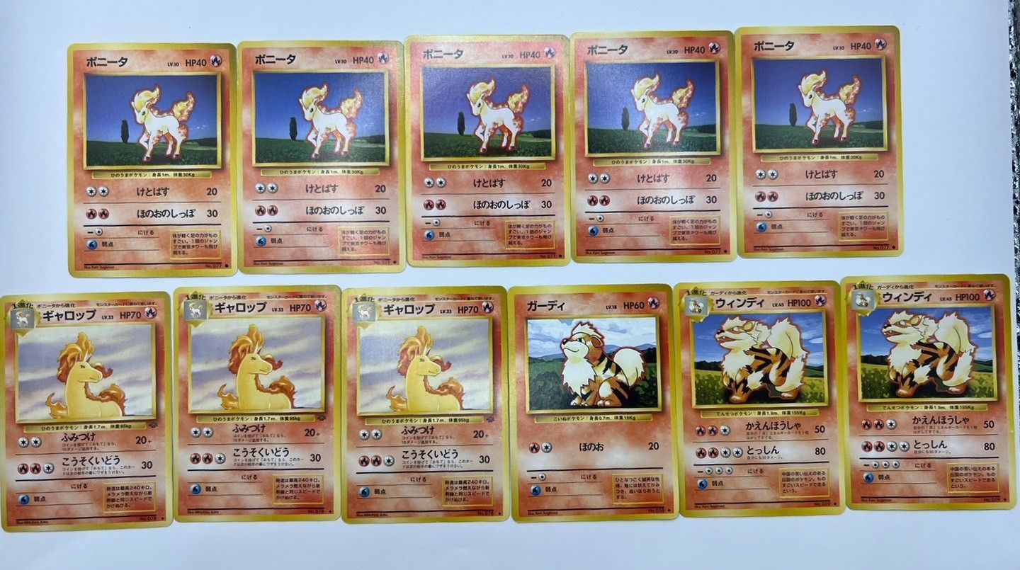 炎タイプ ポケモンカード 旧裏面 旧裏ポケカ14枚☆】カツラの