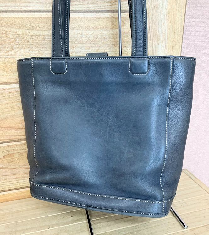 OLD COACH オールド コーチ ブラック レザー トートバッグ