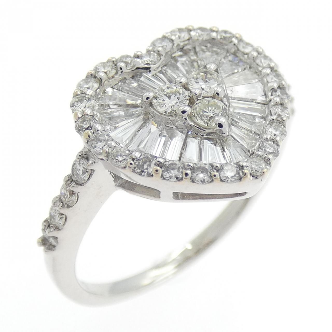 K18WG ハート❤ ダイヤモンド リング 0.25ct K18WG ハートフュージョンデダイヤモンドリング