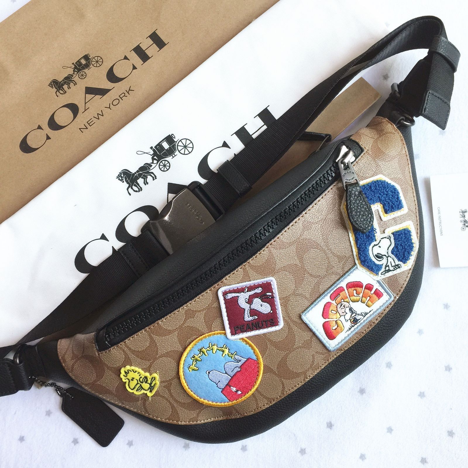 COACH コーチバッグ C4028 COACH X PEANUTS ピーナッツコラボ スヌーピー ボディーバッグ ベルトバッグ ウエストバッグ  斜めがけバッグ クロスボディー アウトレット品 新品未使用 - メルカリ