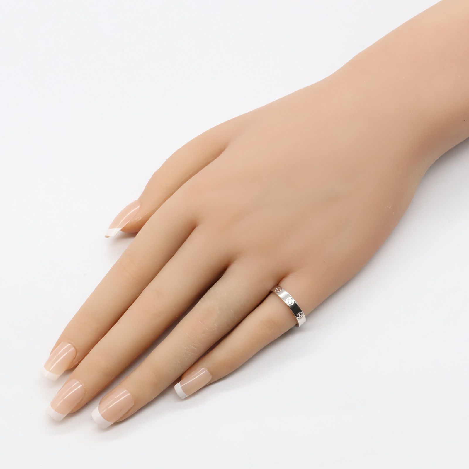Cartier カルティエ ミニラブ リング K18WG ホワイトゴールド 8号 CARTIER カルティエ ラブ リング 指輪 8号 18金 K18ホワイト