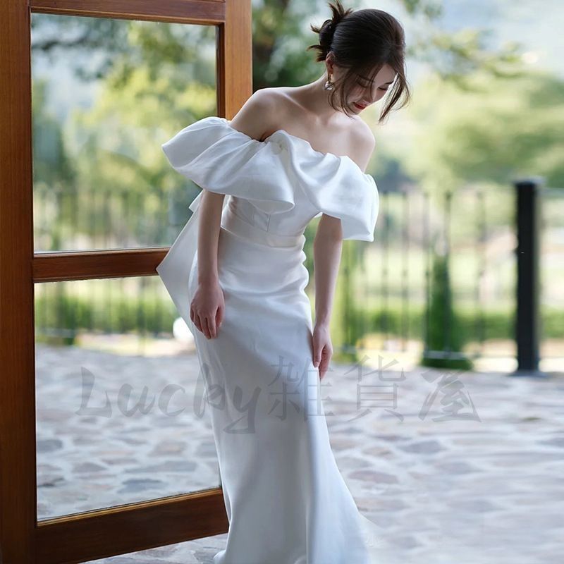 （美品）前撮り 2次会 ウェディング ドレス マーメイド マーメイドラインウェディングドレス結婚式 披露宴 花嫁 演奏会