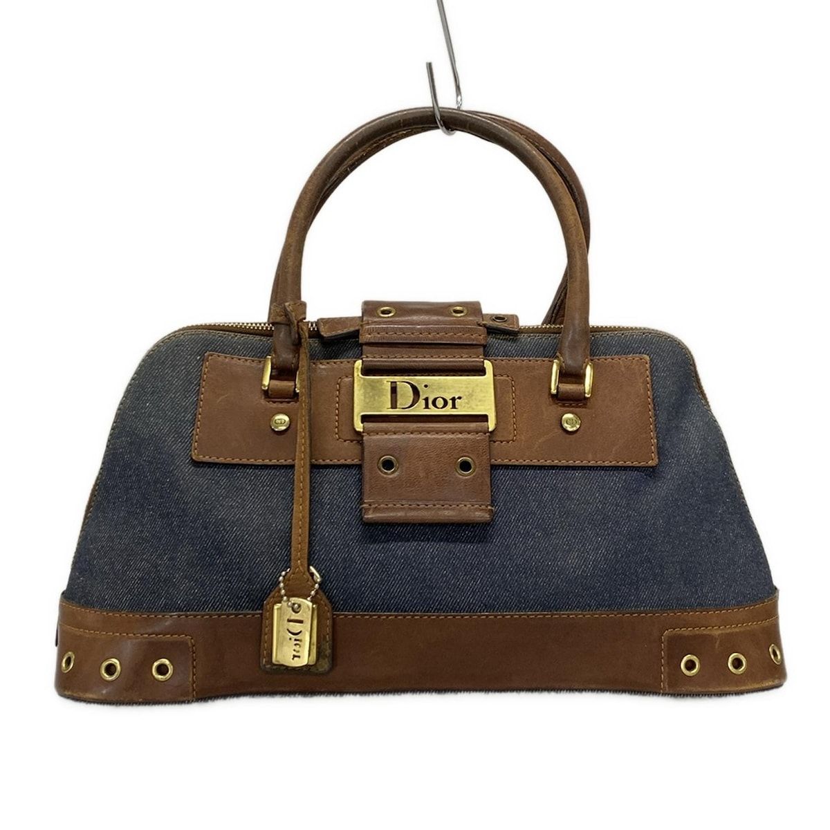 DIOR|ChristianDior ディオール|クリスチャンディオール ハンドバッグ ストリートシック ダークネイビー×ダークブラウン レザー