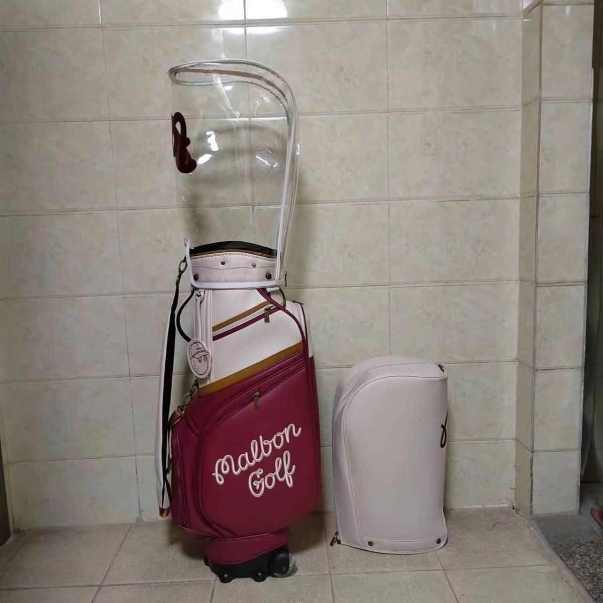 マルボンゴルフ Malbon キャディバッグ スーツケース 2点セット マル