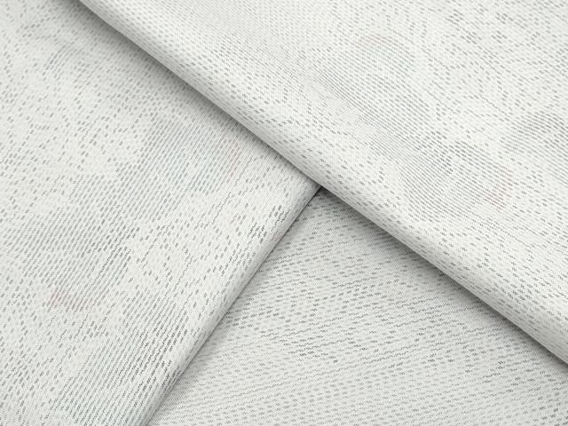 平和屋着物○本場大島紬 白大島 吉祥蔦の葉文 やまと誂製 正絹 逸品 未  