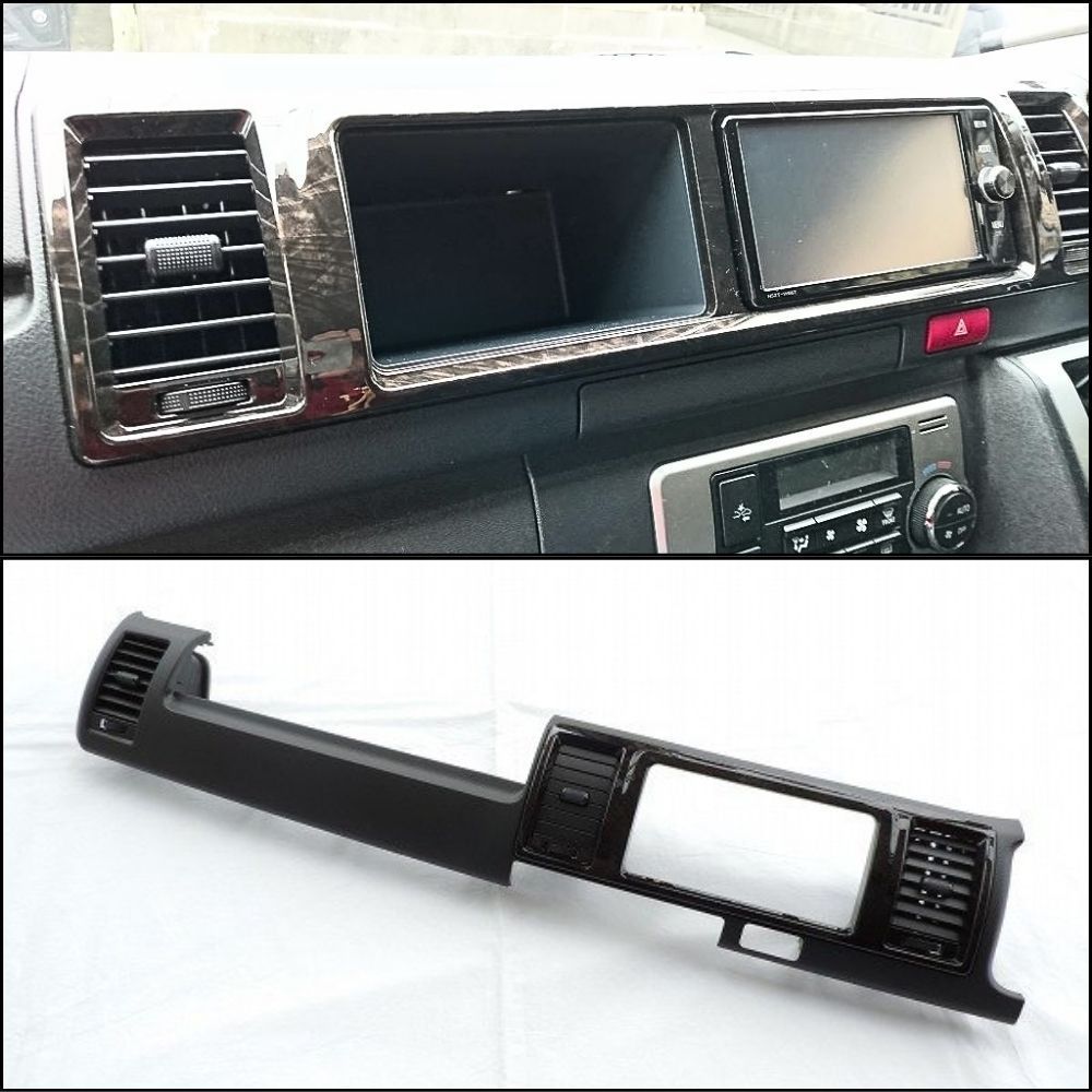 トヨタ 純正 TOYOTA 正規 パネル インストルメント クラスター フィニッシュ ハイエース 200系 ダークプライム用 KDH211 黒木目マホガニー調加飾 パーツ エンジン タイヤ カスタム