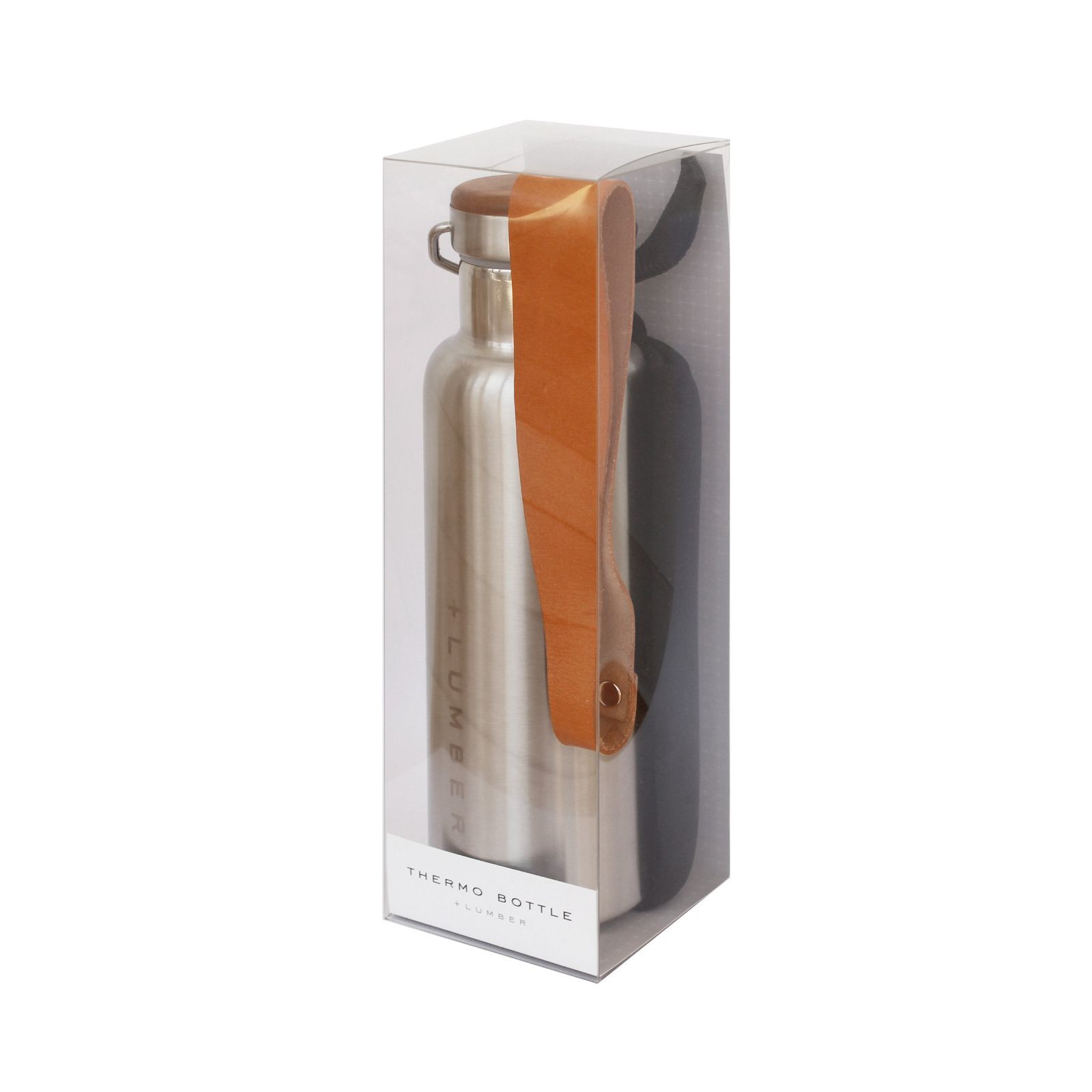 ステンレス素材の水筒に銘木を