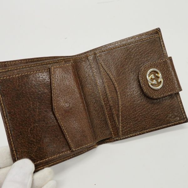 オールドグッチ GUCCI ヴィンテージ 二つ折り 財布 ウォレット