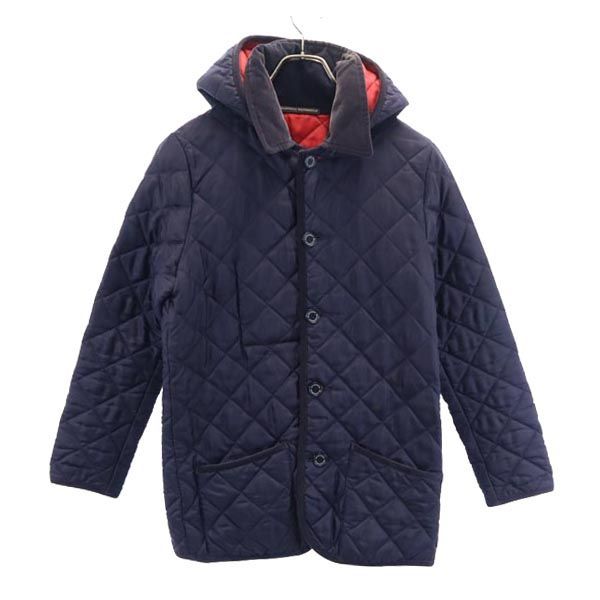 トラディショナルウェザーウェア マッキントッシュ キルティングジャケット 36 ネイビー Traditional Weatherwear フード メンズ 【中古】  【230201】 【PD】